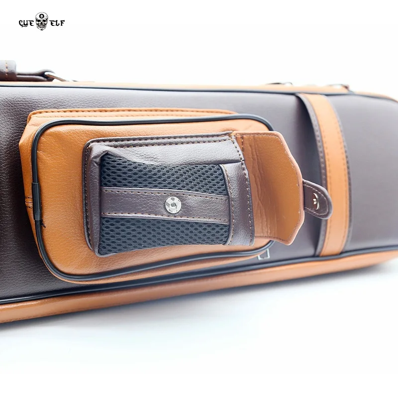 Cueelf Portable 4 Butts*8 Shafts Leather Pool Cue Case With 12 Holes Billiard Cue Stick Carrying Bag Billiard Accessories - Image 6