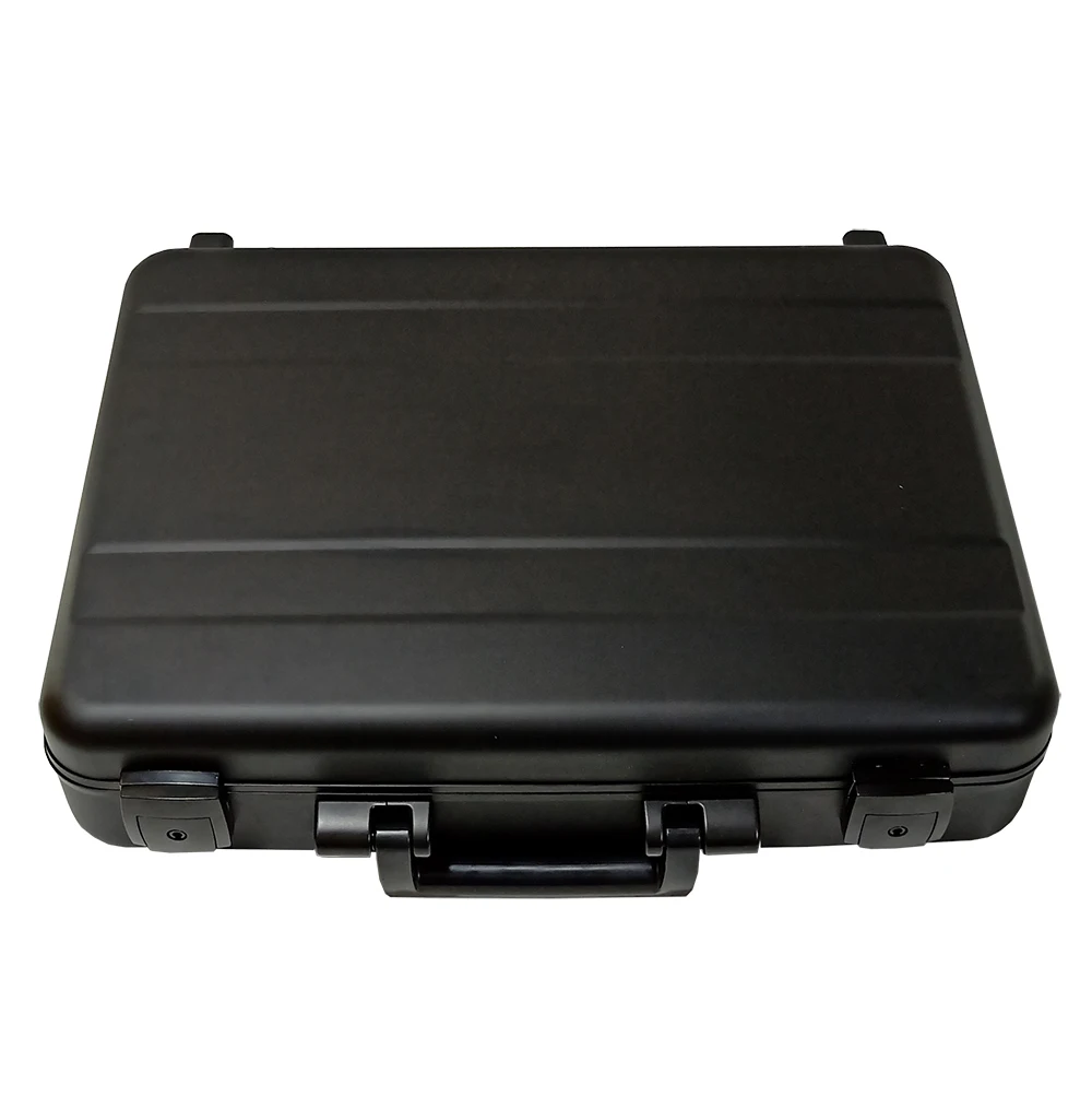 Black Embossed Leather Briefcase Aluminium Alloy Attaché Portable Business Laptop Notebook Case Organizer Custom Made - Image 3