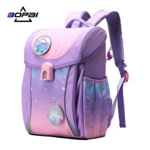 Custom Lightweight Stylish Label Waterproof Large Capacity Student Children Primary School Bags Kids Anti Theft Backpack