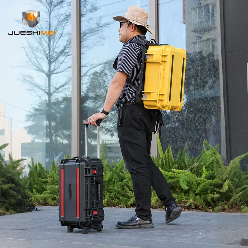 Custom L430 Plastic Hard Wheeled Case Shockproof Waterproof Tough Camera Carry Case with Padded Divider Organizer Bag - Image 3