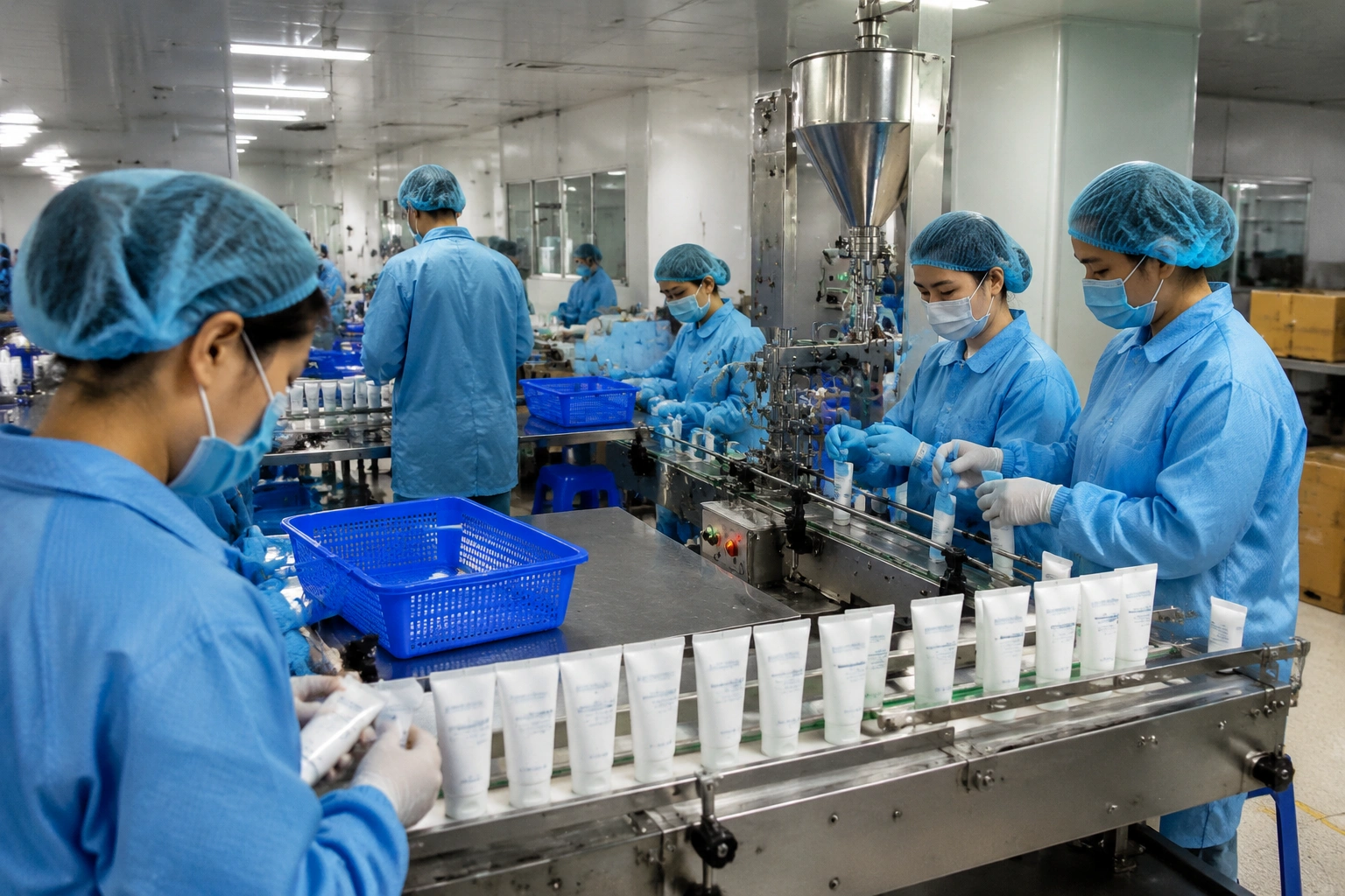 GMPC mass production for hair removal products